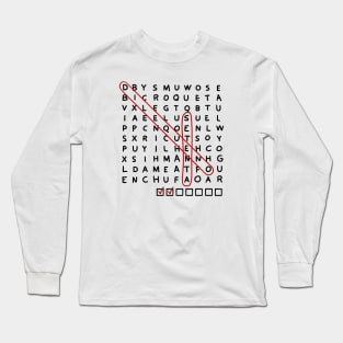 Word search game cuban salsa Long Sleeve T-Shirt